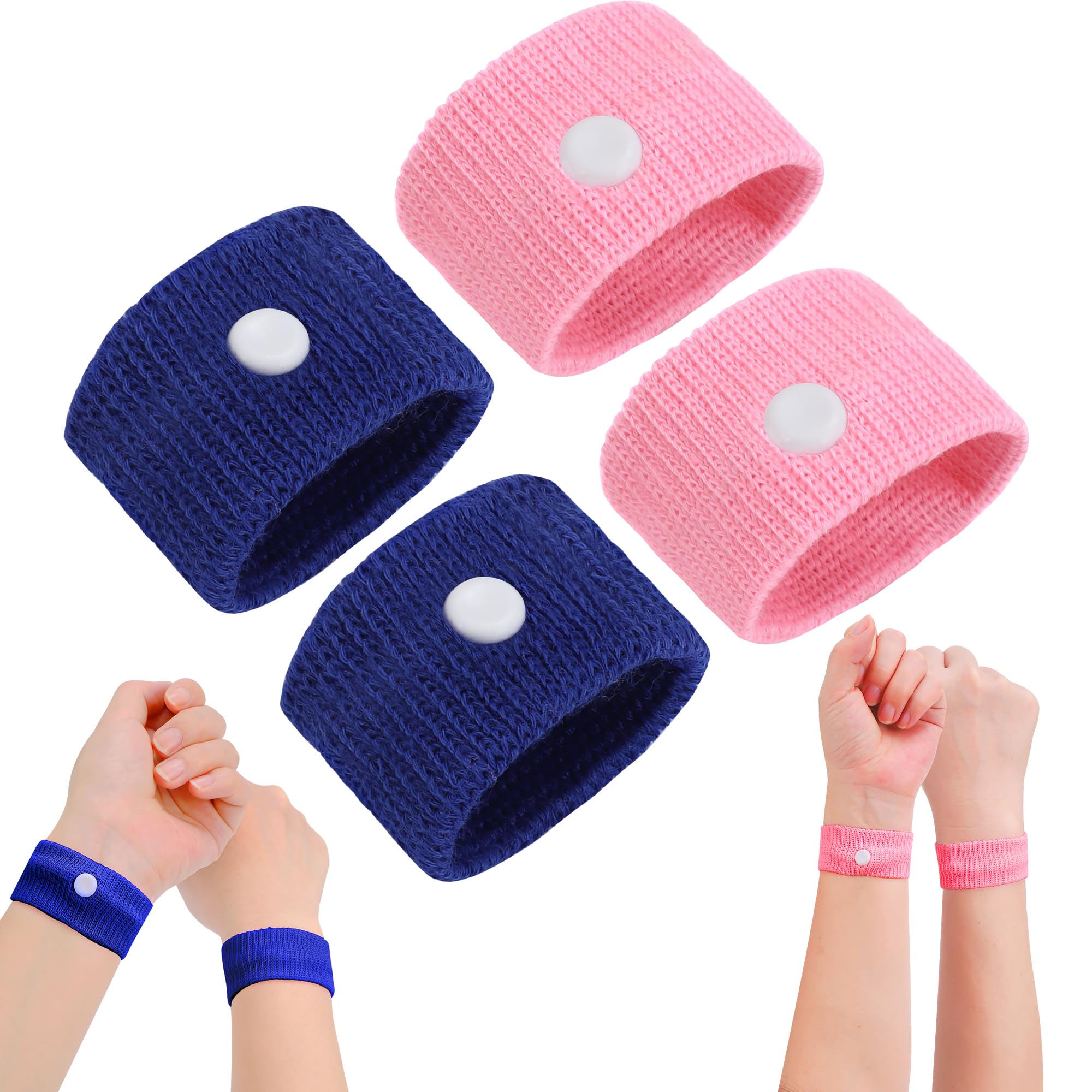 Albert Austin2 Pairs Anti Sickness Wristbands Non Toxic Comfortable Motion Sickness Bands for Pregnancy Nausea Relief Sea Sickness Acupressure Outdoor Travel Sickness Bands for Children Adults