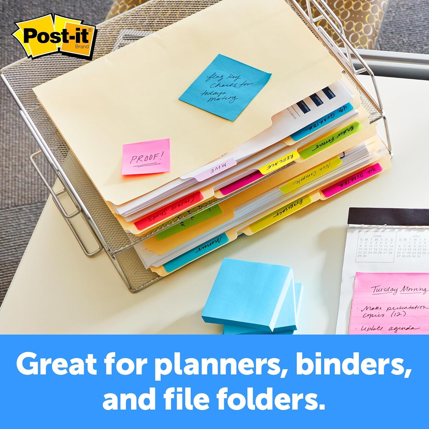 Post-it Tabs, 2 inches, Solid White, On-The-Go Dispenser, 50 Tabs per Pack (686F-50WH) | 24 Pack