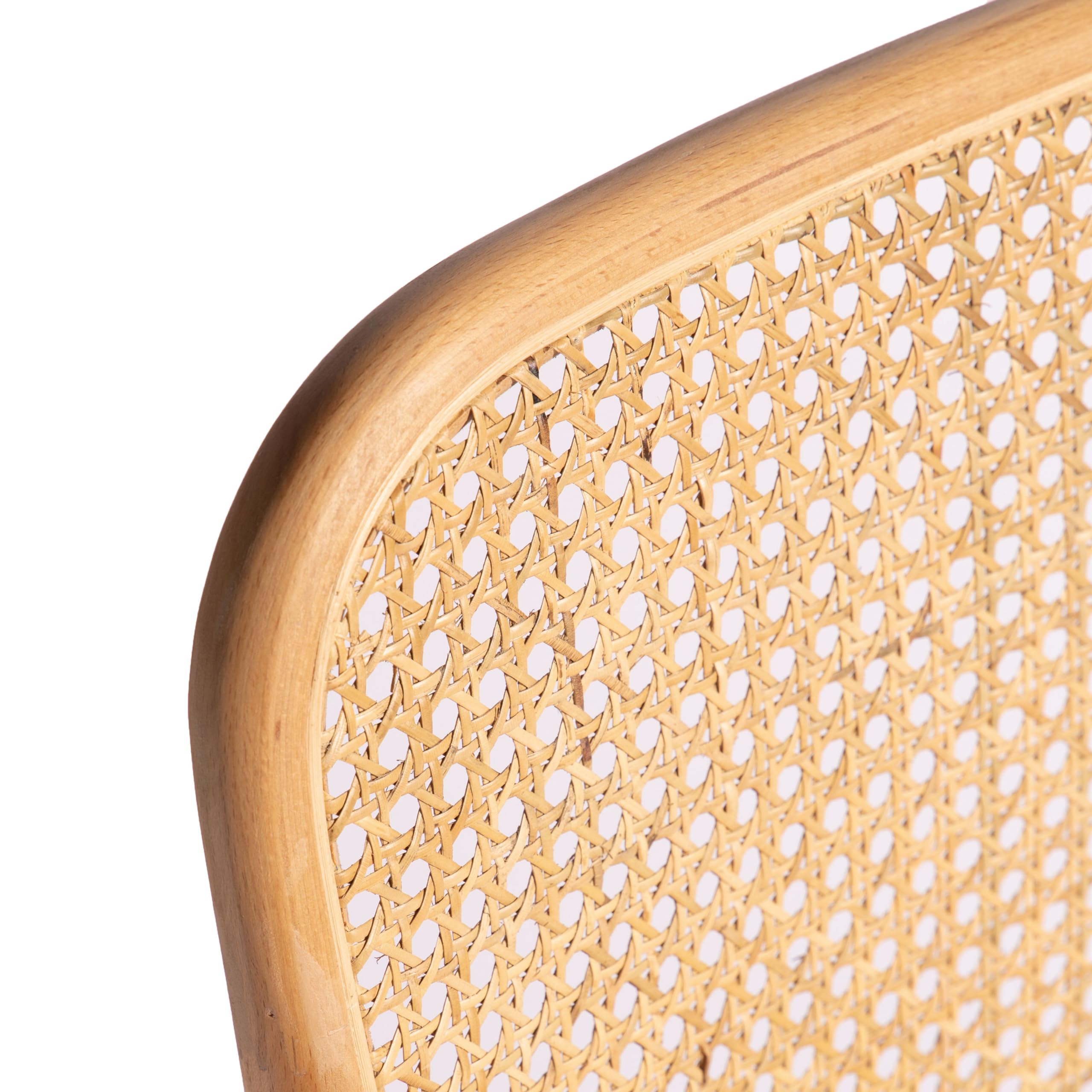Adec Group Toscana, Pack 2 Sillas de Comedor, Silla Salón, Acabado en Madera Natural y Ratan, Medidas: 43,5 cm (Ancho) x 44,5 cm (Largo) x 87,5 cm (Alto)