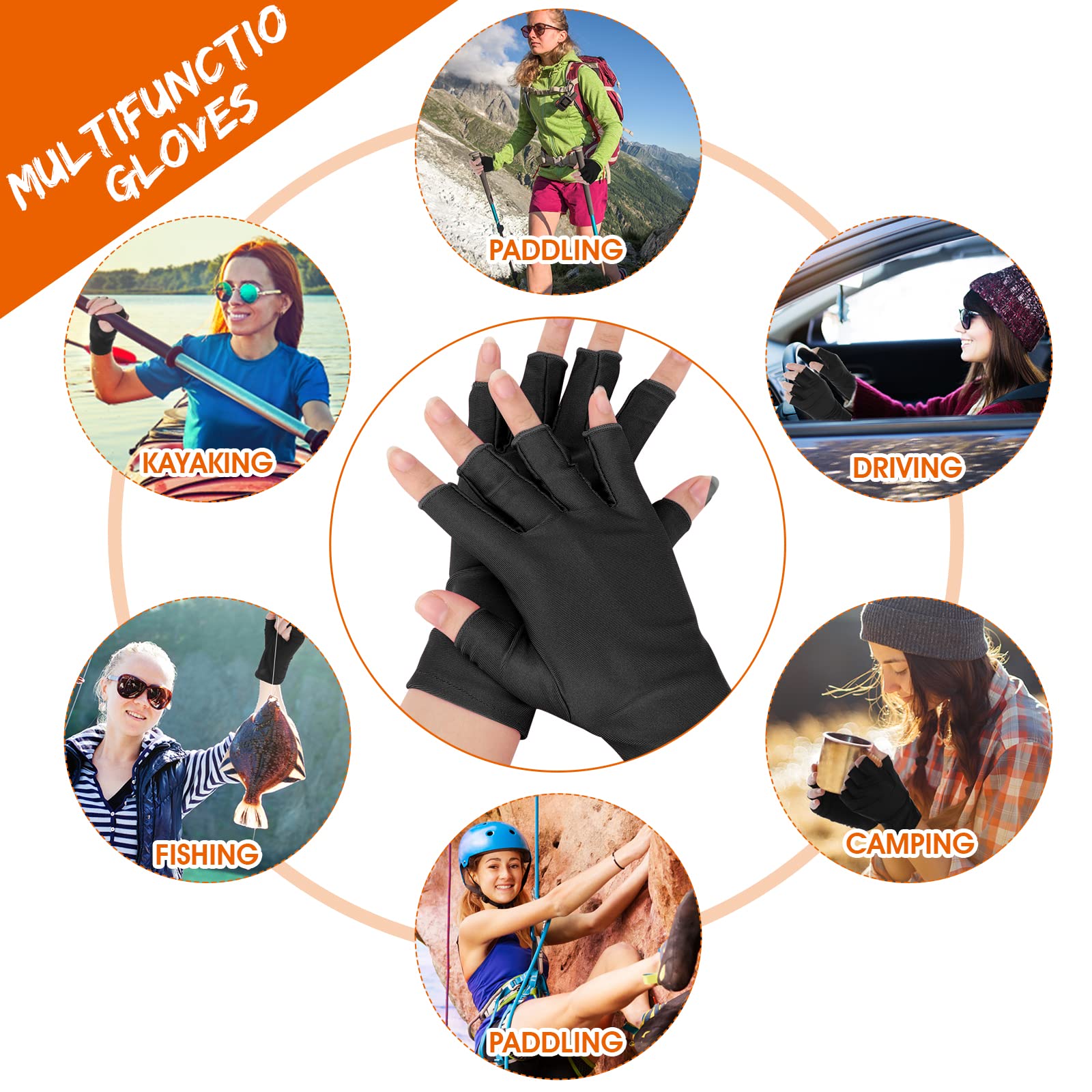 Sibba 1 para rękawic UV do paznokci lampa artystyczna ochrona światła LED Flash żelowy lakier do manicure pielęgnacja bez palców nawilżający ochraniacz dłoni narzędzia anty-słońce kobiety