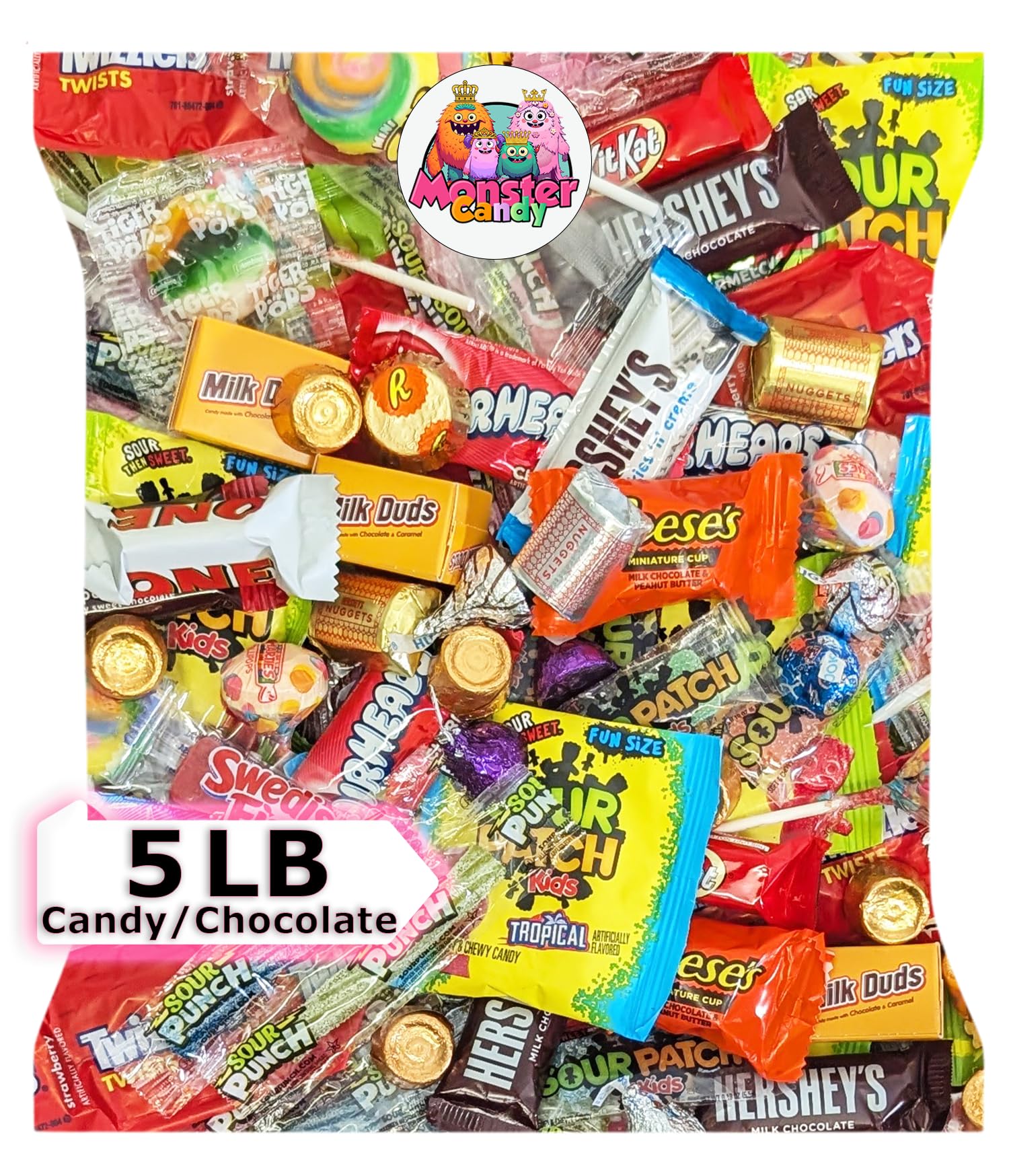 Chocolate and Candy Party Favor Candy Mix - 5 lb Pinata Stuffers Candy Bulk - Goodie Bag Stuffers for Kids Party Favors - Chocolate Candy Variety Pack