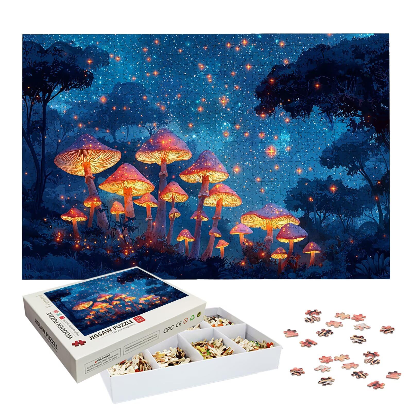 Puzzle 6000 Teile, Fantasie Puzzle 6000 Teile Erwachsene, Klassische Puzzles Pilz, Holzpuzzle Erwachsene, Puzzlespiele für Die Ganze Familie, Geschenke für Frauen, Geschenke für Männer, Dekor, -8751