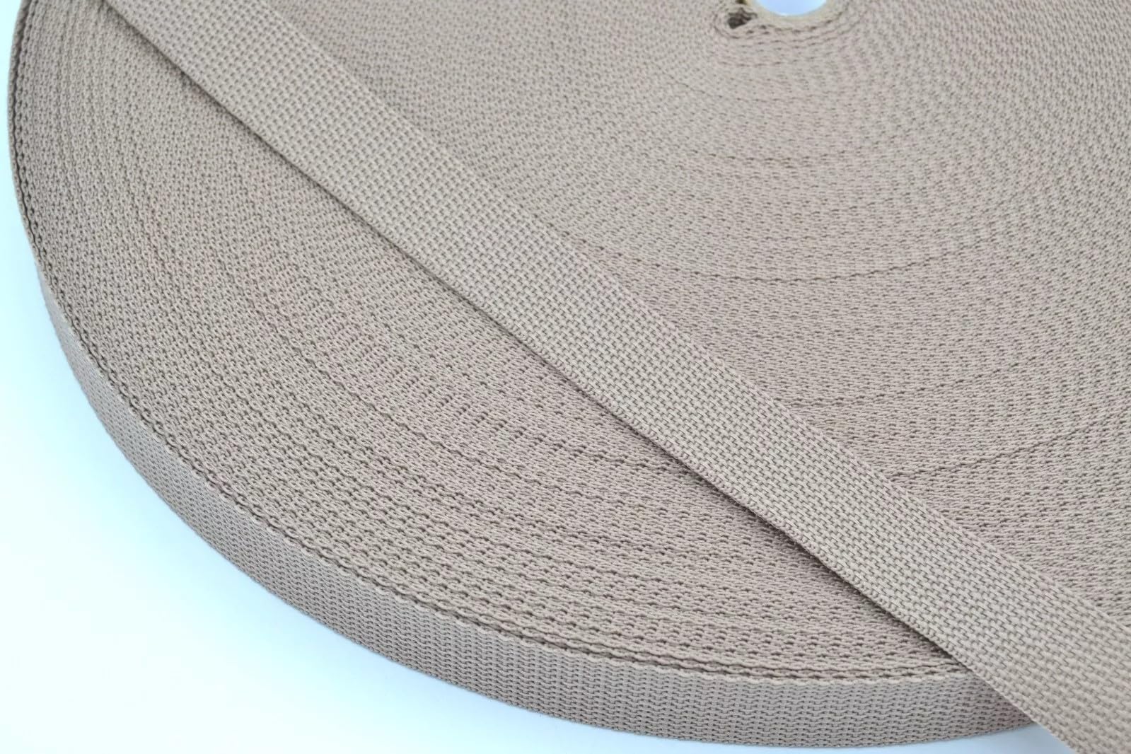 celloexpress Polypropylene Webbing Strapping - Strap Tape Bag Tote Handle - Sand 25mm (1 inch), 4m (400cm) โ image 1