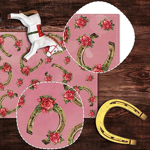 Miniatura 5 de Nepnuser Camino de mesa rústico de Kentucky Derby con diseño de acuarela para las rosas, decoración de carreras de caballos, casa de campo, comedor,