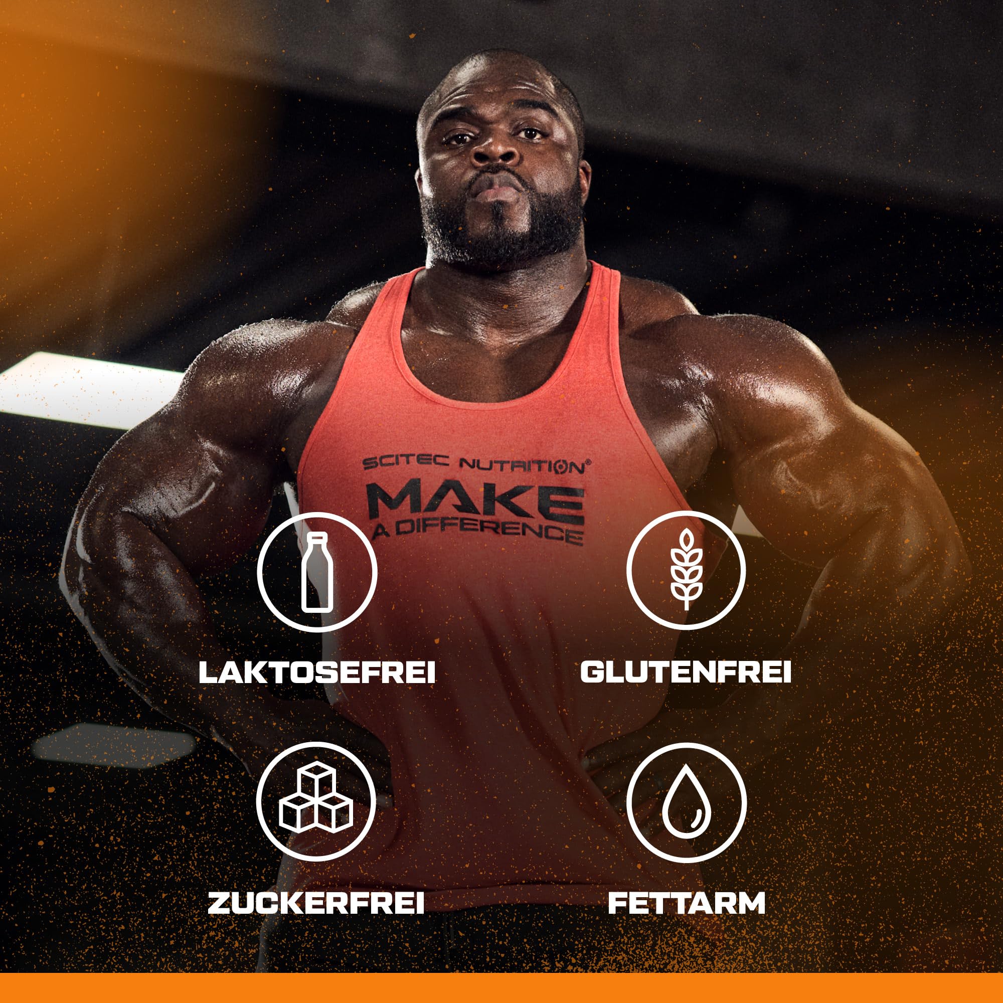Scitec Nutrition 100% Beef Protein - Aromatisiertes Protein Getränkepulver - Laktosefrei, Zuckerfrei, Glutenfrei, 900 g, Mandelschokolade