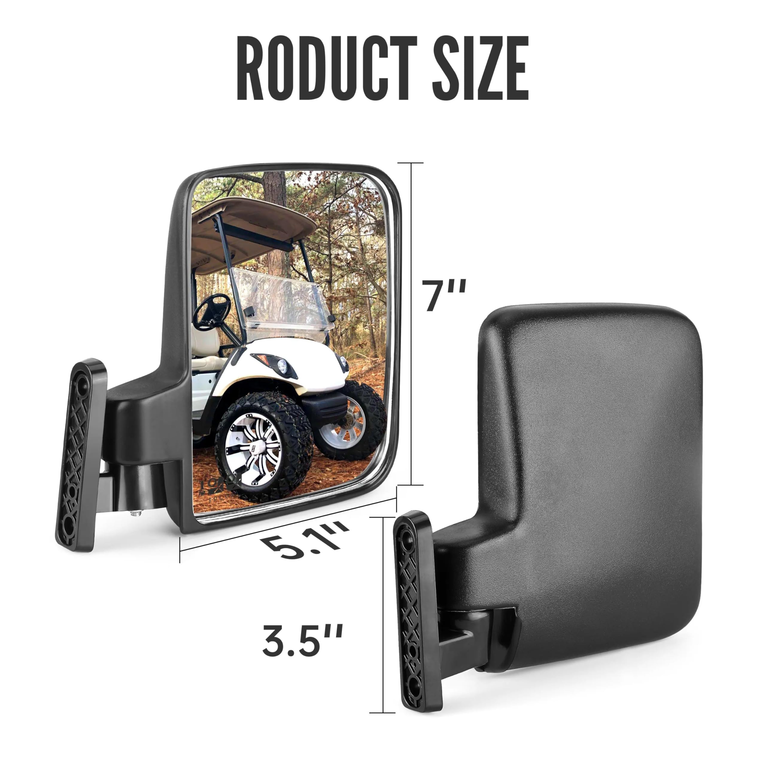 10L0L Espejos laterales de carrito de golf para Club Car EZ-GO Yamaha y otros