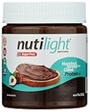 Nutilight Sugar Free Protein + Hazelnut Spread with Cocoa, Keto and Diabetic friendly, Non-GMO, Gluten and Soy Free, 11 Ounces (Pack of 1)