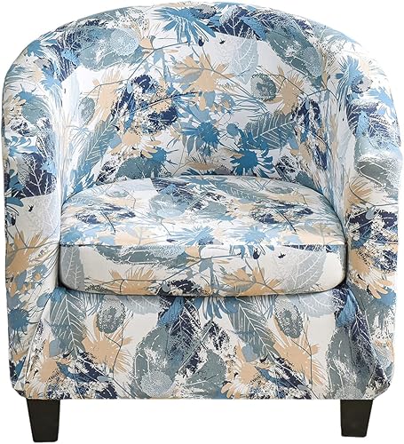 GOSTADY Funda para silla de club, 2 piezas, estampada, suave, elástica, impresa, redonda, barril, fundas para sillón, protector de muebles para sala disponible en Yaxa Colombia