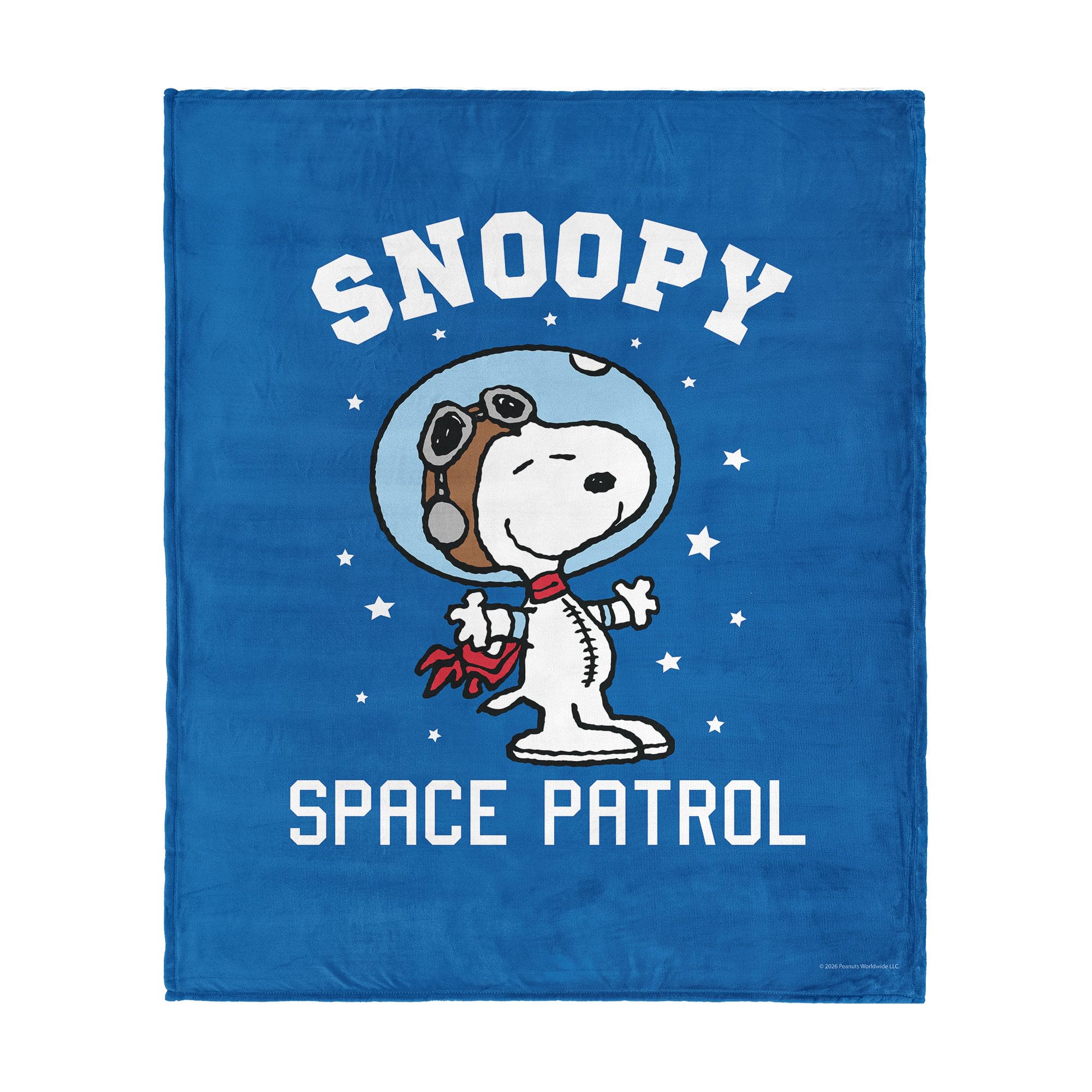 Northwest Peanuts Snoopy Astronaut Silk Touch Throw Blanket 50x60 inches