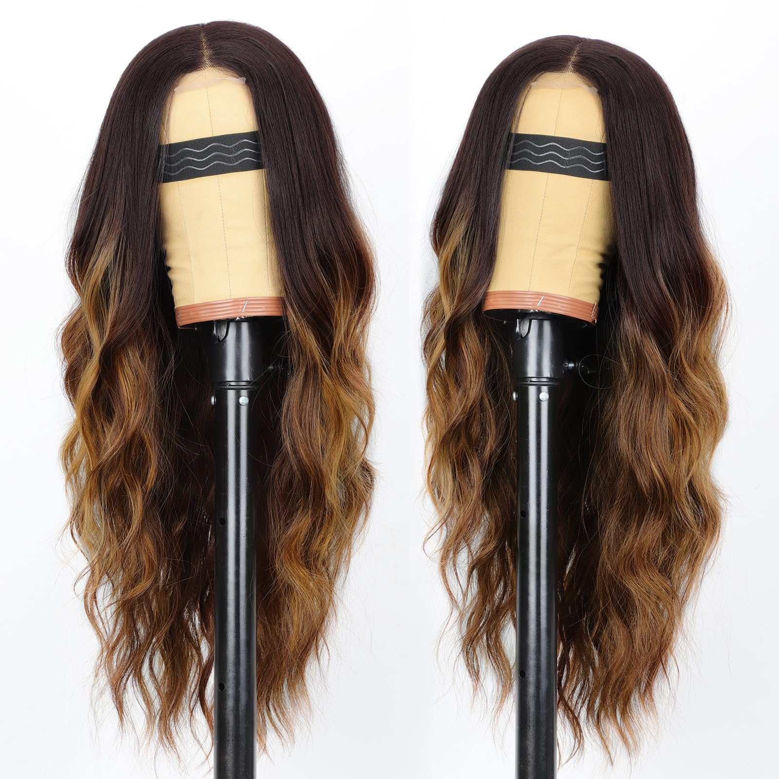 Amazon.com : AISI HAIR Long Wavy Brown with Blonde Highlight 