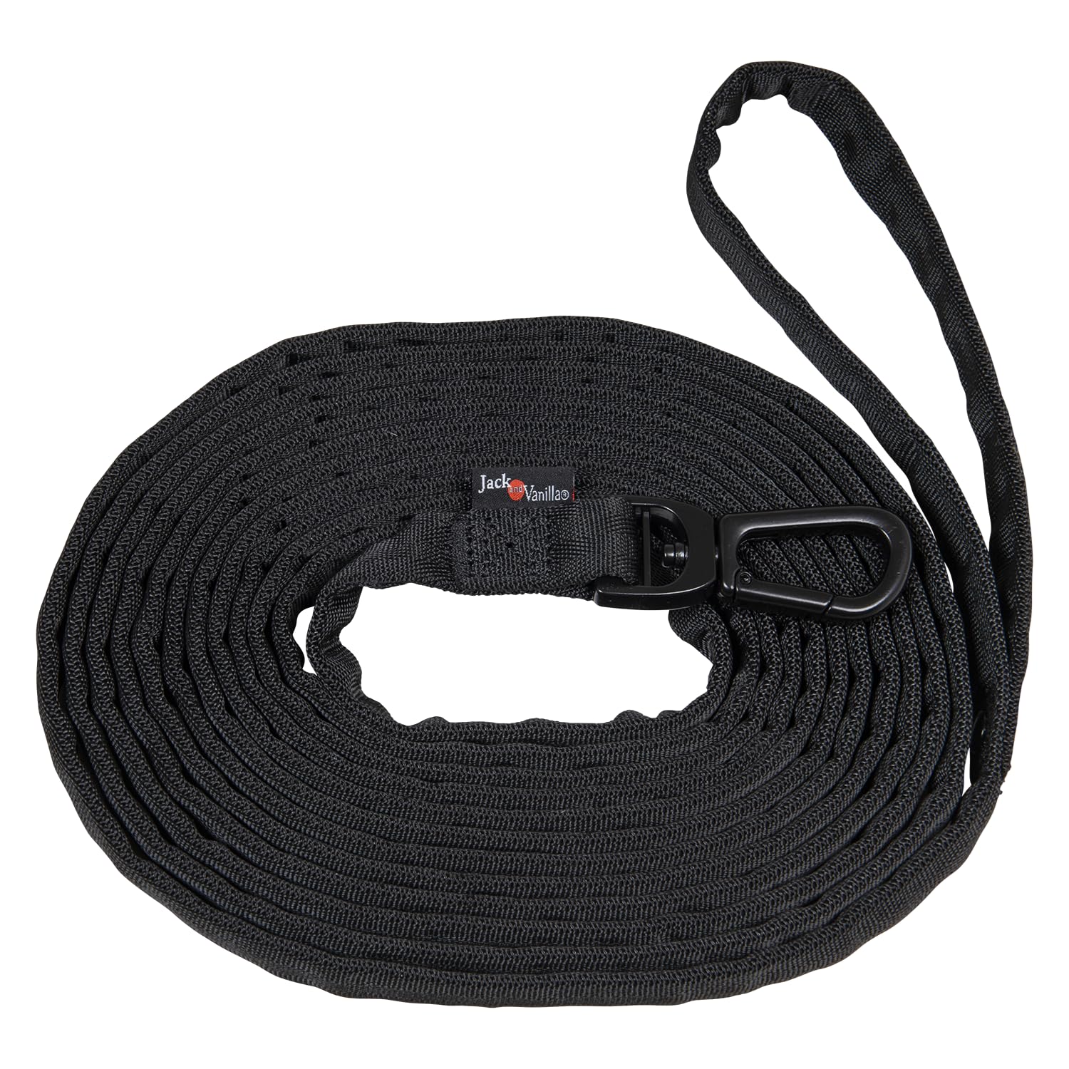 JACK AND VANILLA, Dog Lead Comfort Tube Nylon Black Size 20 mm x 500 cm