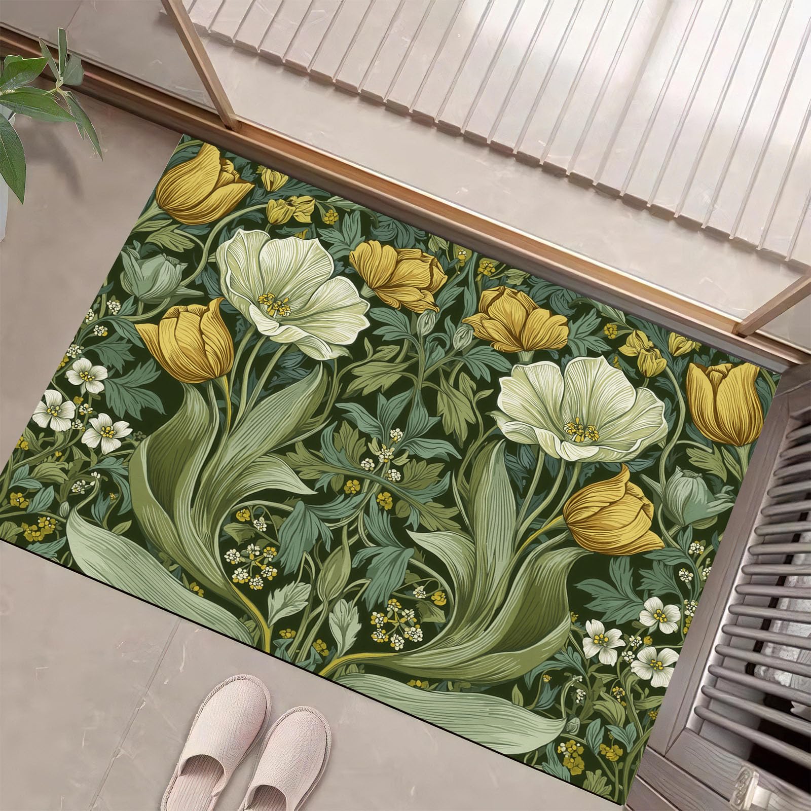 Paillasson Lavable Machine 60 x 90 cm - Solution Sols Propres Fleurs