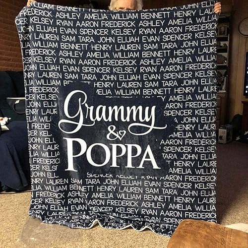 Manta personalizada con nombre para tu familia, manta personalizada con nombre, el mejor regalo para mamá, papá, abuela, abuela. Gran regalo para