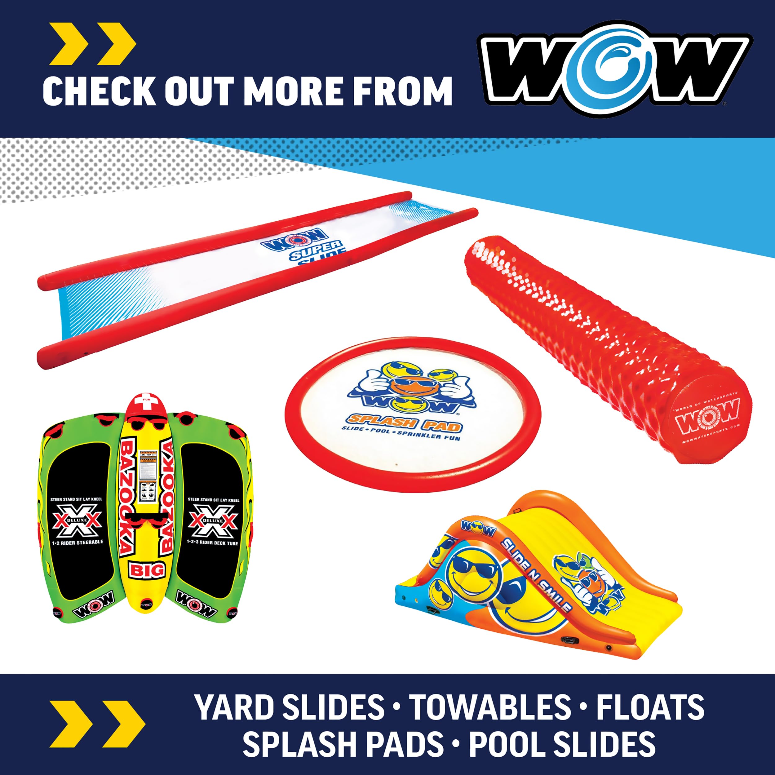 Wow Sports Big Bazooka - Tubo rimorchiabile per imbarcazioni da 1, 2, 3 o 4 persone
