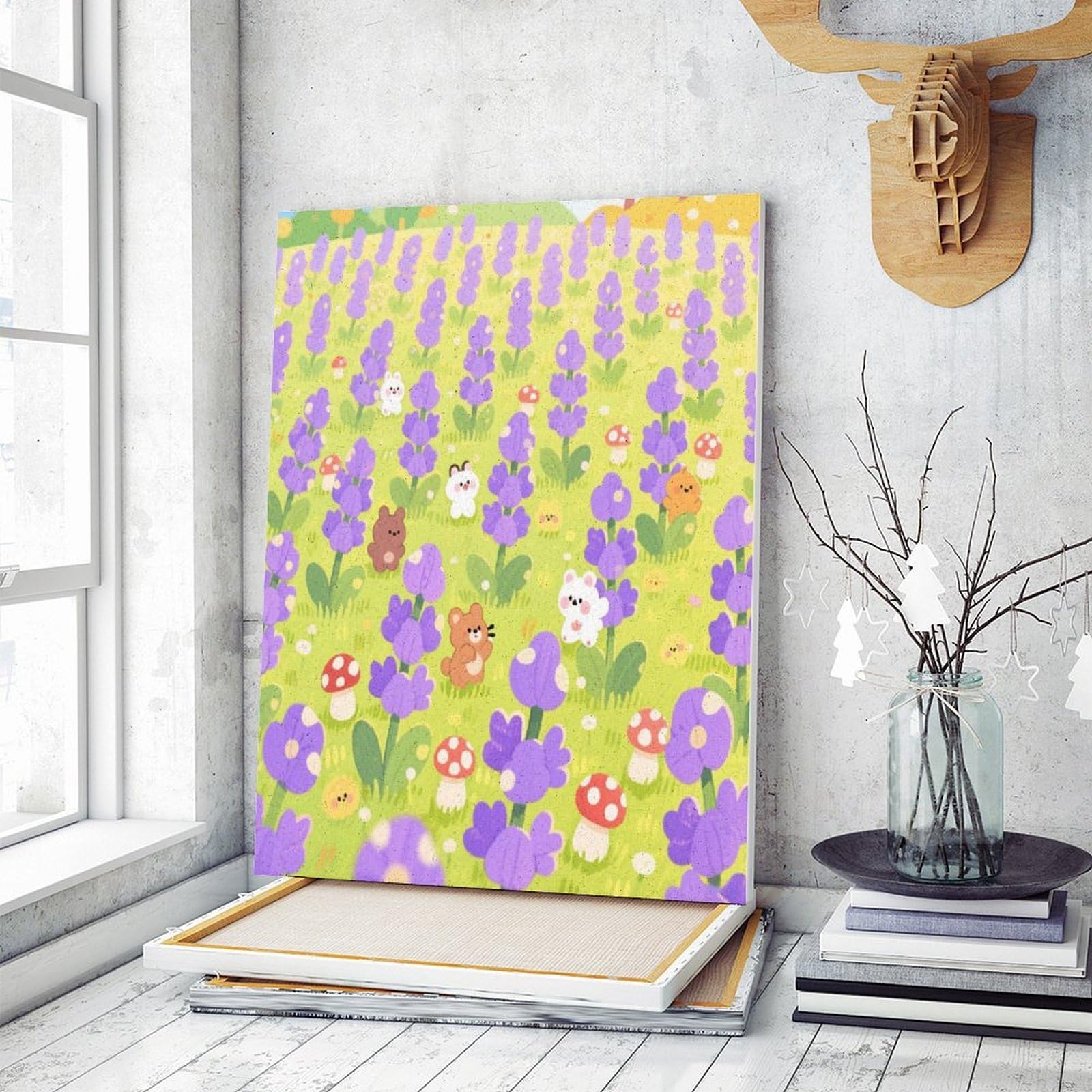 KOAYUBFC Malen-nach-Zahlen-Set für Erwachsene, Anfänger, Erwachsene, Malen nach Zahlen, Kits auf Leinwand, DIY-Acryl-Ölfarben, Gemälde mit Pinseln für Geschenk, Heimdekoration, Wanddekoration