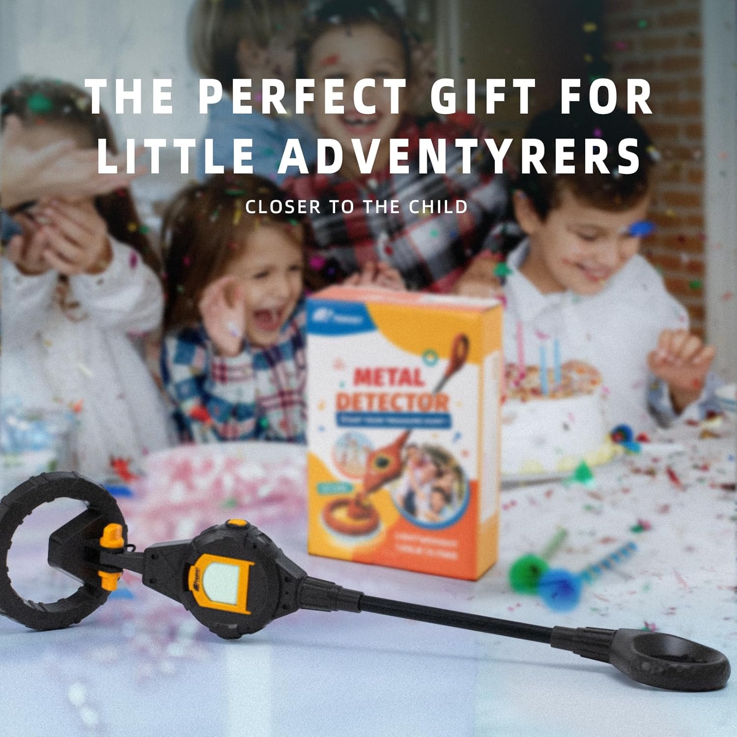 PANCKY Metal Detector for Kids, IP68 Waterproof 3-10 Year Kids Metal Detector Kit with LCD Display, Automatic Sensitivity Adjustment, 6.6" Search Coil, 1.65lb Lightweight, Gift for Boys & Girls, Black