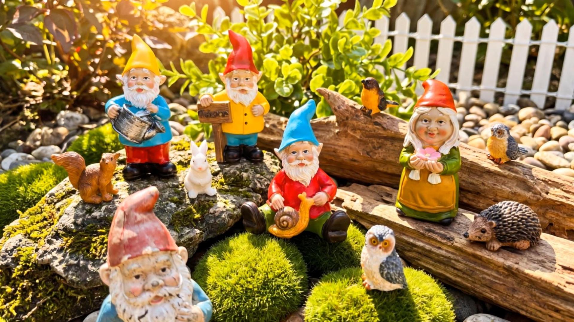 Amazon.com : Jetec 10 Pcs Mini Fairy Gnomes Statue Garden