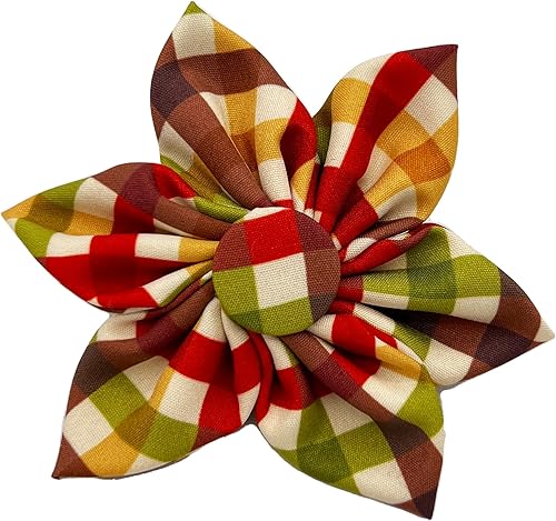 Huxley & Kent Molinete para mascotas, diseño de cosecha (pequeño)  Accesorio de collar de otoño para perrosgatos  Accesorio de collar de lazo