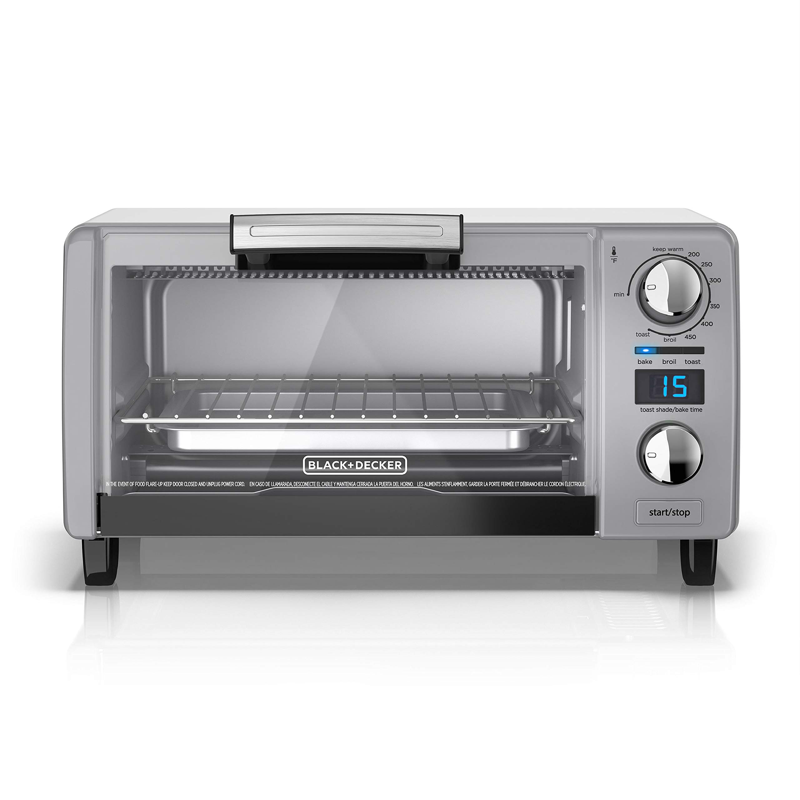 BLACK DECKER Crisp 'N Bake Air Fry 4Slice Toaster Oven,