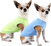Vista 19 de Camisas ligeras para perros, ropa de algodón fresca para chihuahuas para perritos pequeños extra, ropa transpirable para el sol para perritos Blanco