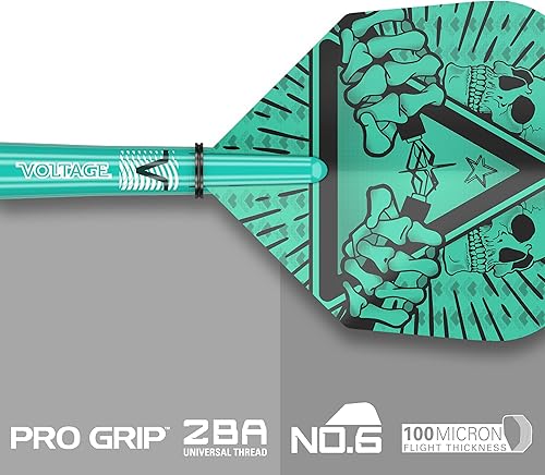 Miniatura 3 de Target Darts Rob Cross Ink Design No.6 - Vuelos de dardos y tallos medianos (1.890 in)  9 vuelos y 9 ejes en total