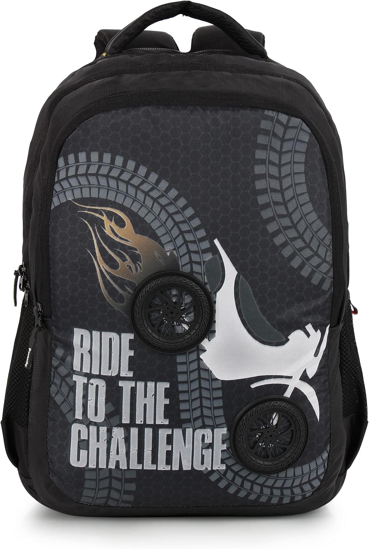 Priority WHIRL RIDE TO THE CHALLENGE 32 Litres Black Polyester College Bag | Casual Backpack For Boy's & Girl's (25014)