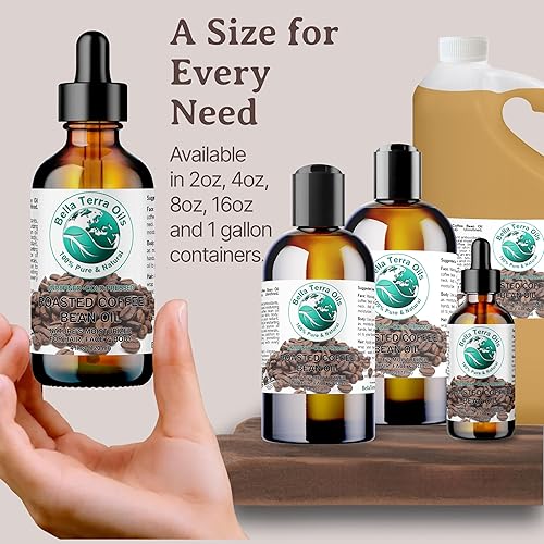 Miniatura 9 de Bella Terra Oils - Aceite de grano de café tostado 8 oz - Celebra la esencia de aceites de café puros, repleto de vitamina E, perfecto para una