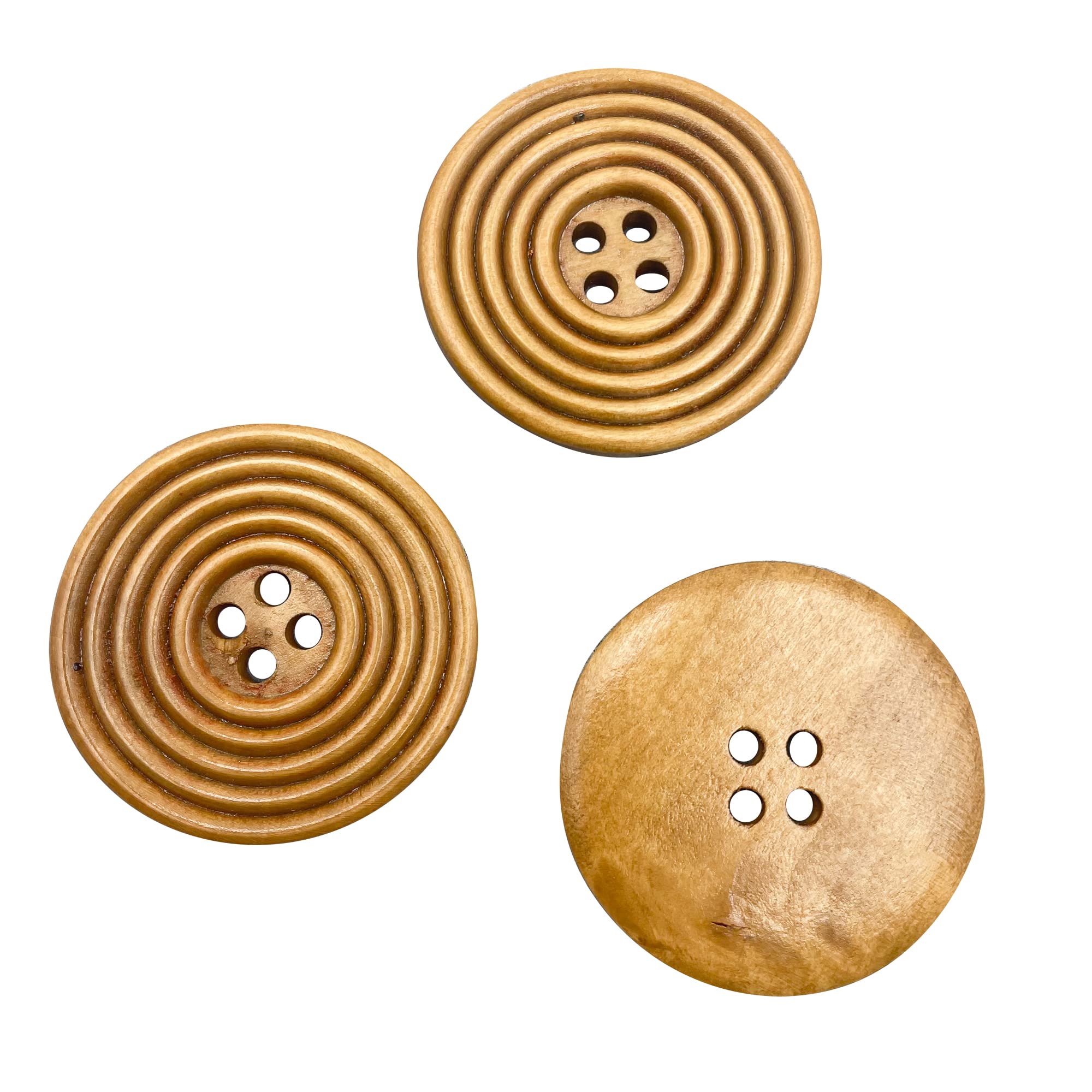 30pcs Large Size Wood Buttons 38mm Round Sewing Button 4 Holes Large Buttons for Crafts Sewing Large Wooden Buttons for DIY Clothing Bag Decoration Supplies (#3) ET2093