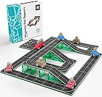 Vista 1 de Learn & Grow Paquete de Expansión de Azulejos Magnéticos de Carretera - Set de 40 Piezas de Complementos de Carretera para Autos, Aprendizaje STEM