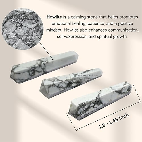 Vista 213 de Amazing Gemstone Puntos de cristal de amatista, cristales curativos y piedras a granel, paquete de 3 puntas curativas de doble terminación