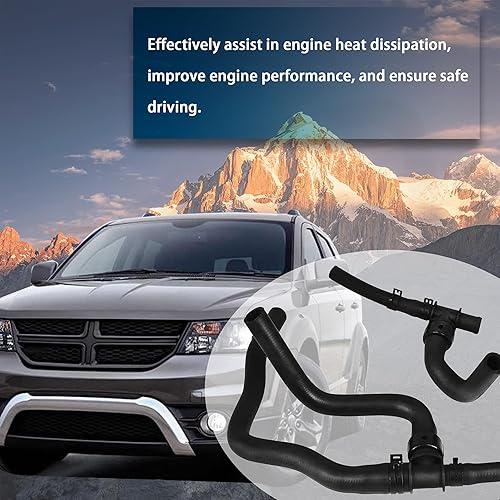 Miniatura 3 de Manguera calefactora para Dodge Journey 2.4VVT 2008-2020 con TEE Supply-Return Pieza compatible con el número 5058437AK 5058437AI 5058437AD 2PCS