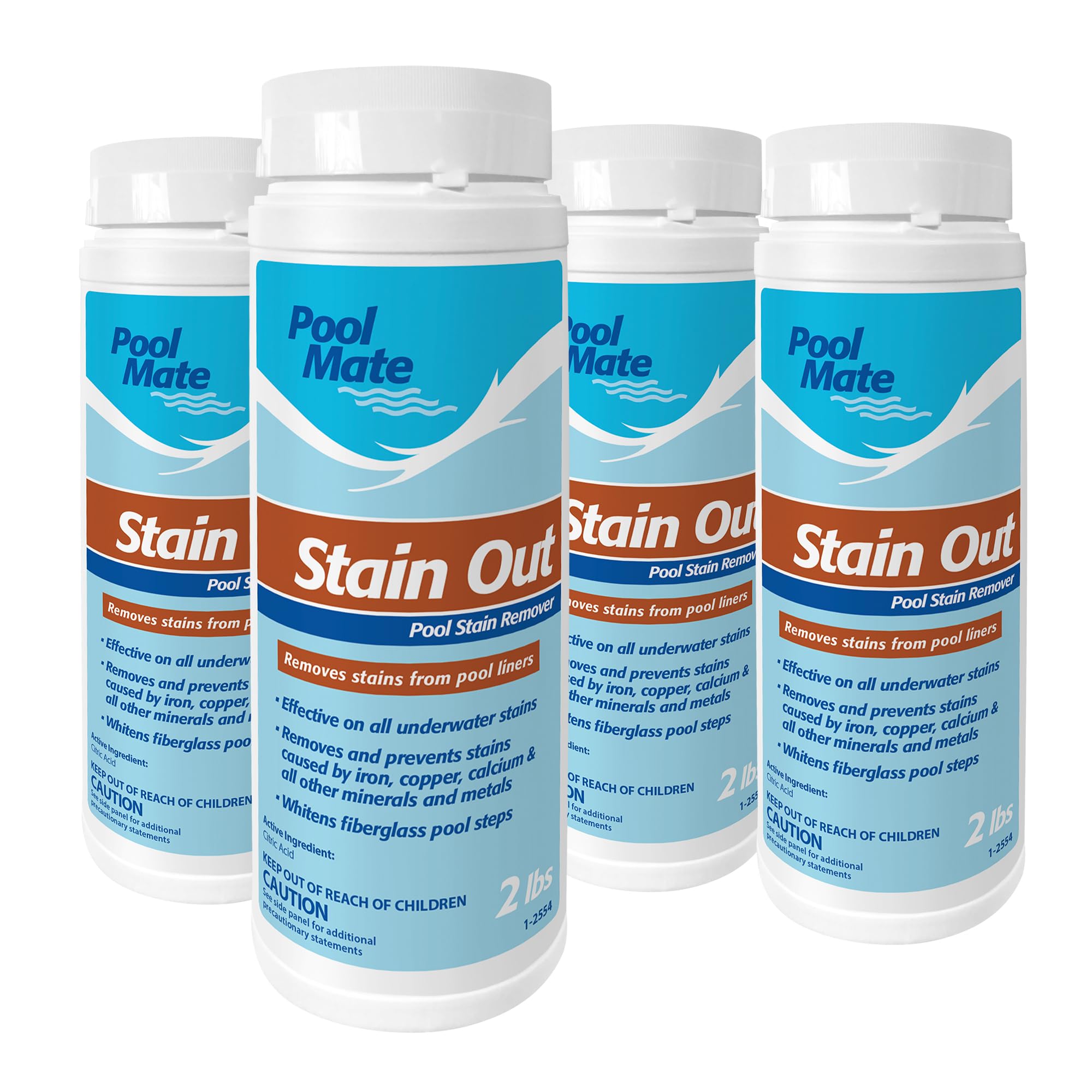 Pool Mate 2-Pounds 4-Pack Premium Stain Out Pool Stain Remover, Made in USA