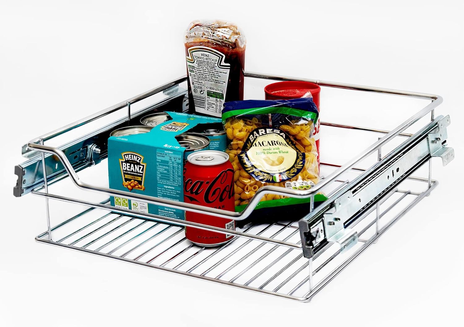 SMP 2 x Kitchen Pullout Wire Baskets, soft close, kitchen larder unit