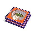 YouTheFan NCAA Clemson Tigers 3D StadiumView Coasters - Memorial Stadium