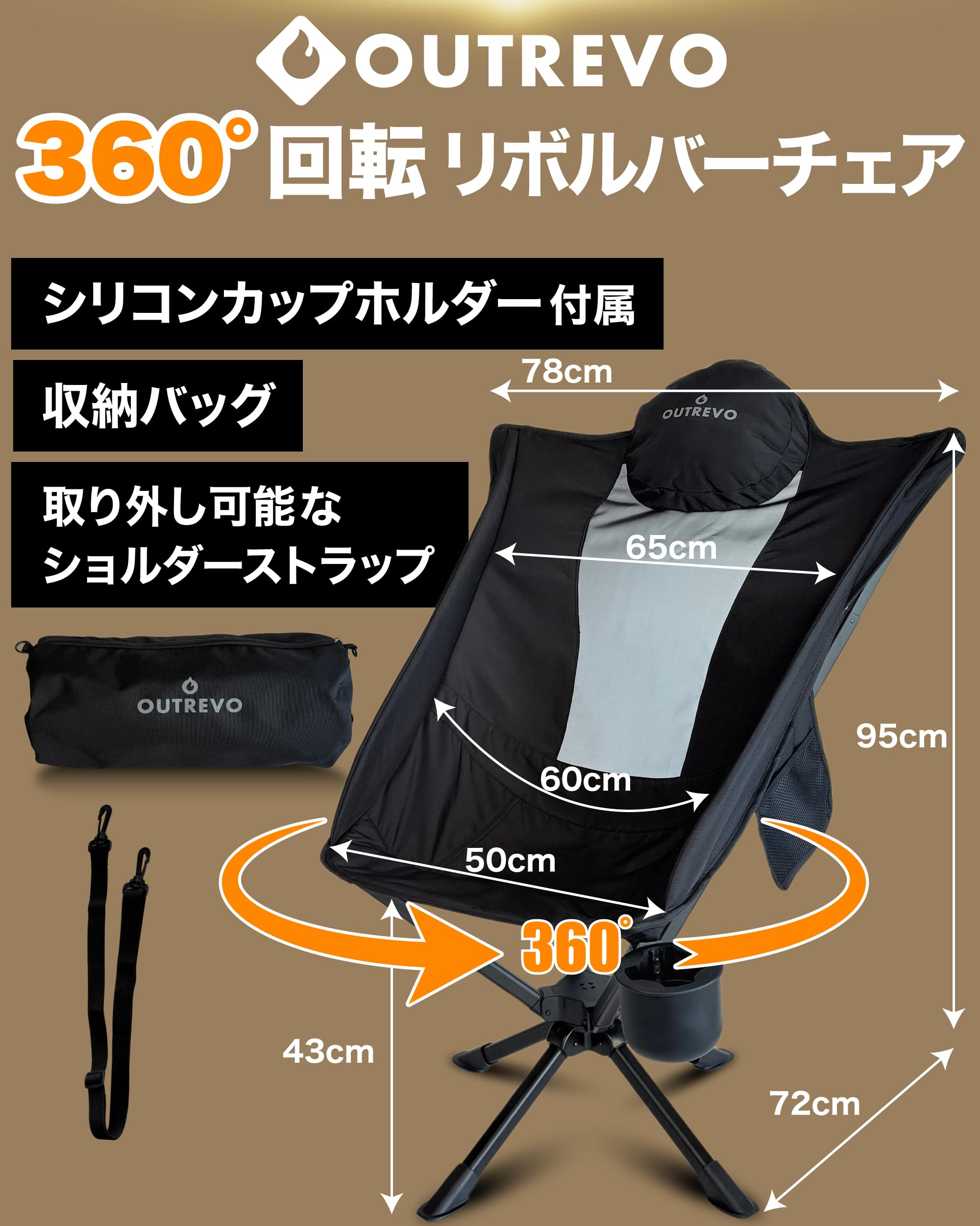 Amazon.co.jp: OUTREVO [リボルバープラス] 360度 回転