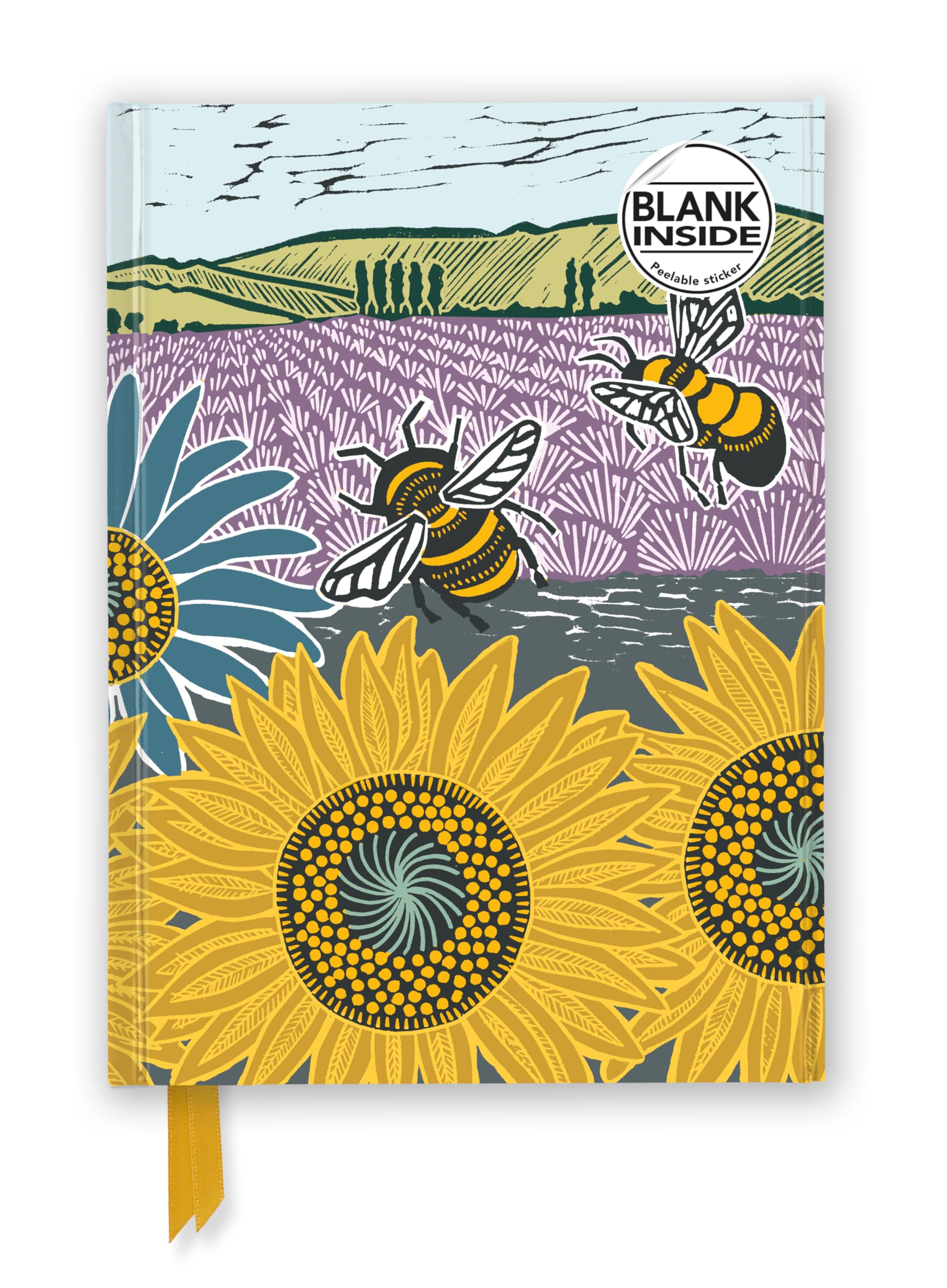Kate Heiss: Sunflower Fields (Foiled Blank Journal) (Flame Tree Blank Notebooks)