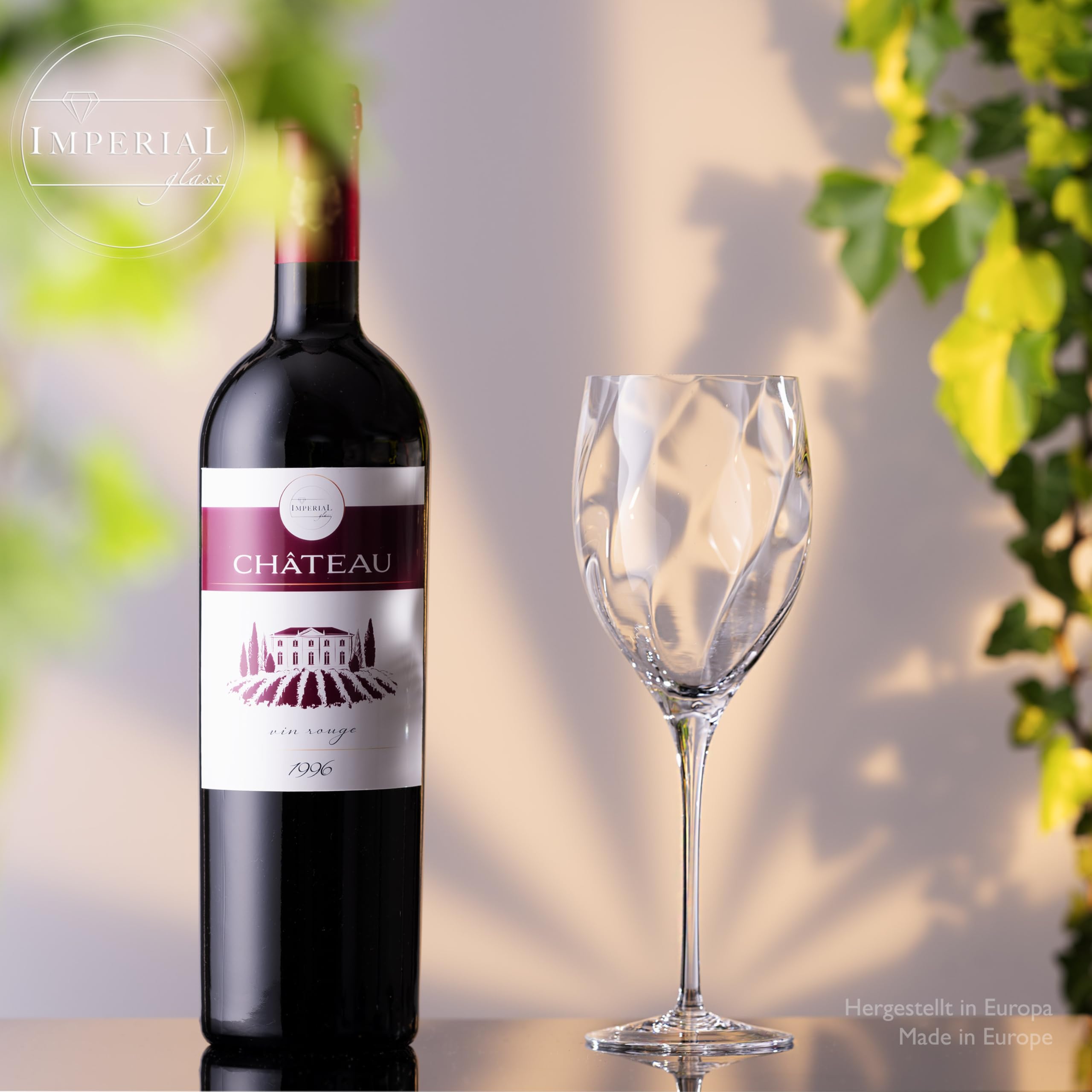 Imperial - Copas de vino tinto (350 ml, 2 piezas, hechas a mano)