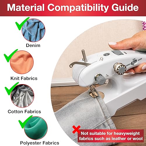 Miniatura 7 de SINGER Stitch Quick + - Paquetes de máquinas reparadoras inalámbricas portátiles (dos hilos rápido + y paquete)