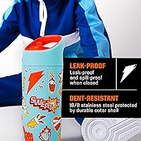 Vista 4 de Botella de agua Gatorade para niños Rookie Metal, de 12 onzas, botella de acero inoxidable, botella de doble pared con aislamiento, aislada al