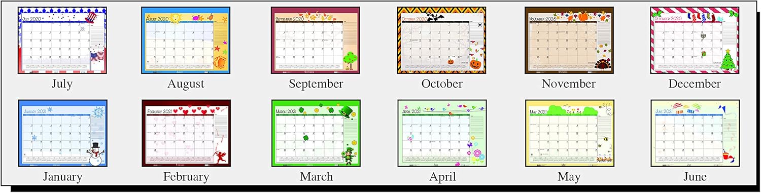 House of Doolittle 2020-2021 Monthly Seasonal Desk Pad Calendar, Academic, 22 x 17 Inches, July - June (HOD1395-21)