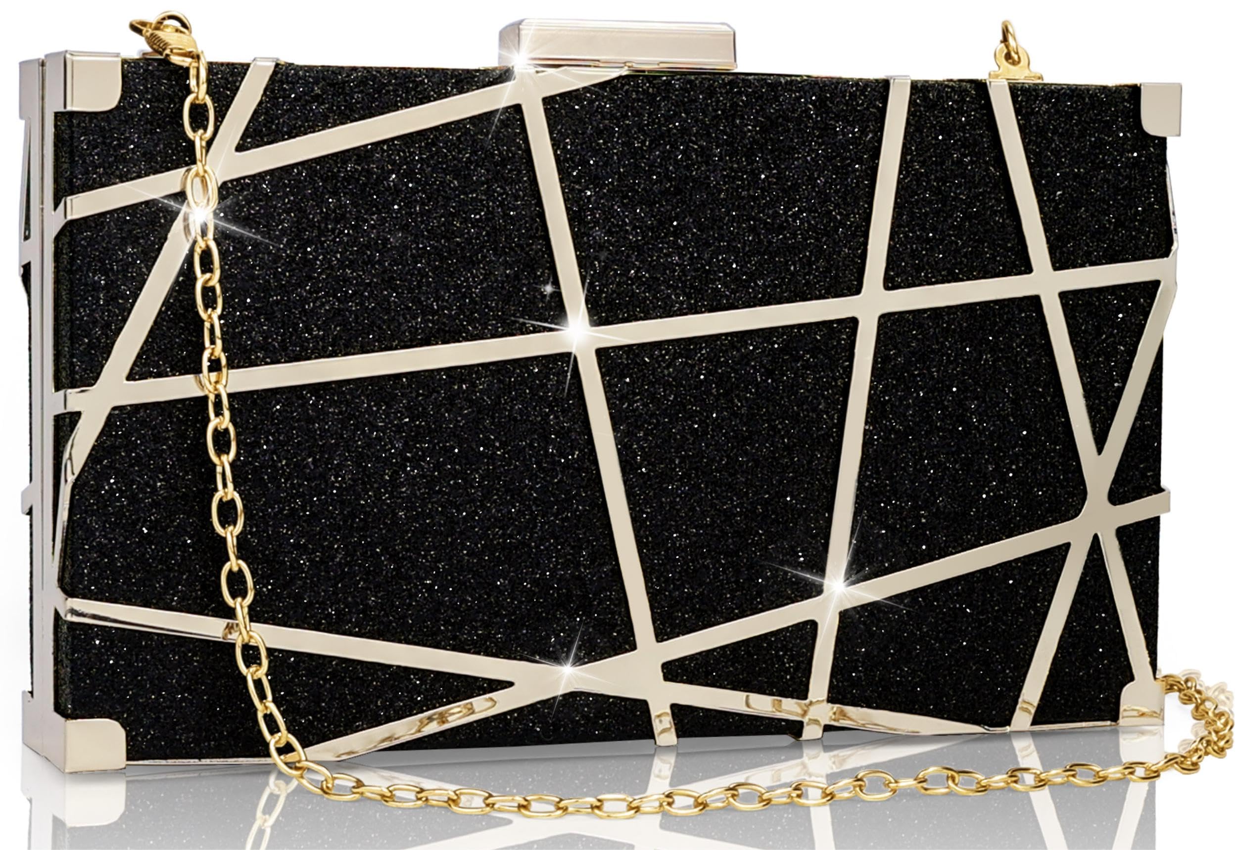 Farcauo Evening Bag Small Clutch Purses Leopard Purse Formal Wedding Handbag for Women Fashion Crossbody Bags With Chain