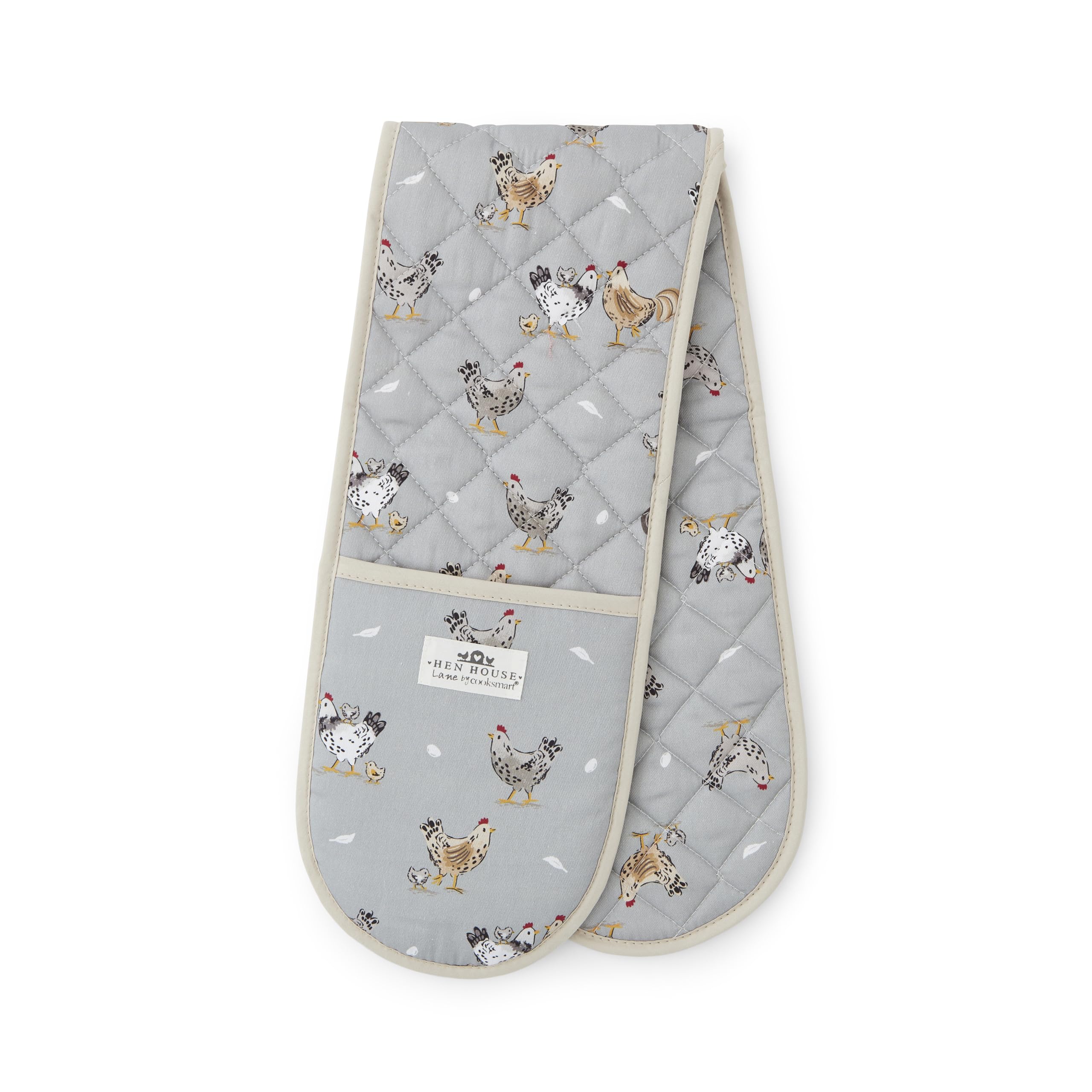 Cooksmart Hen House Lane Double Oven Gloves Cotton Kitchen Mitts