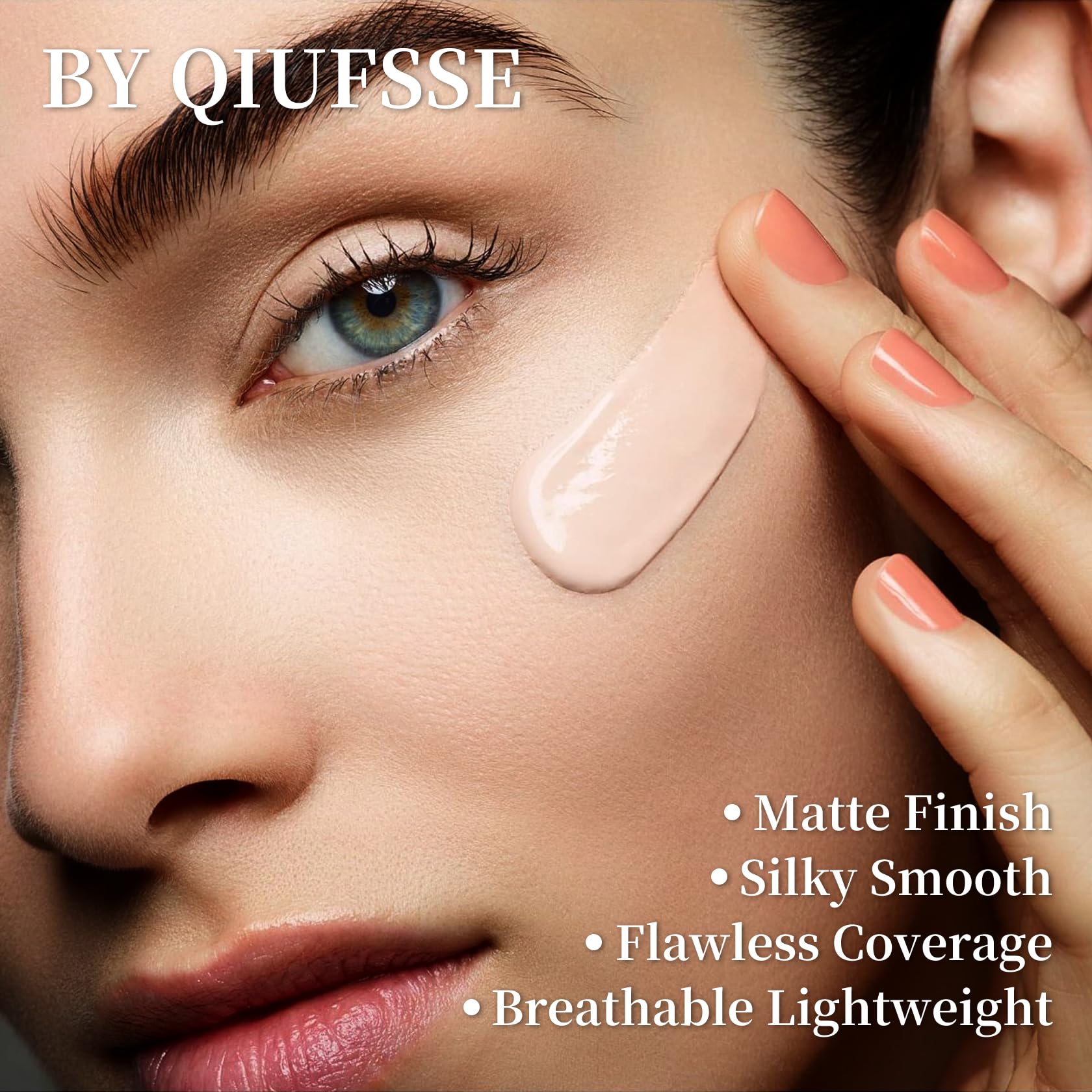 Fondotinta con aerografo, trucco con aerografo Silk Flawless, base di copertura modulabile, per donne anziane, adolescenti e donne di mezza età, ingredienti idratanti, coppia