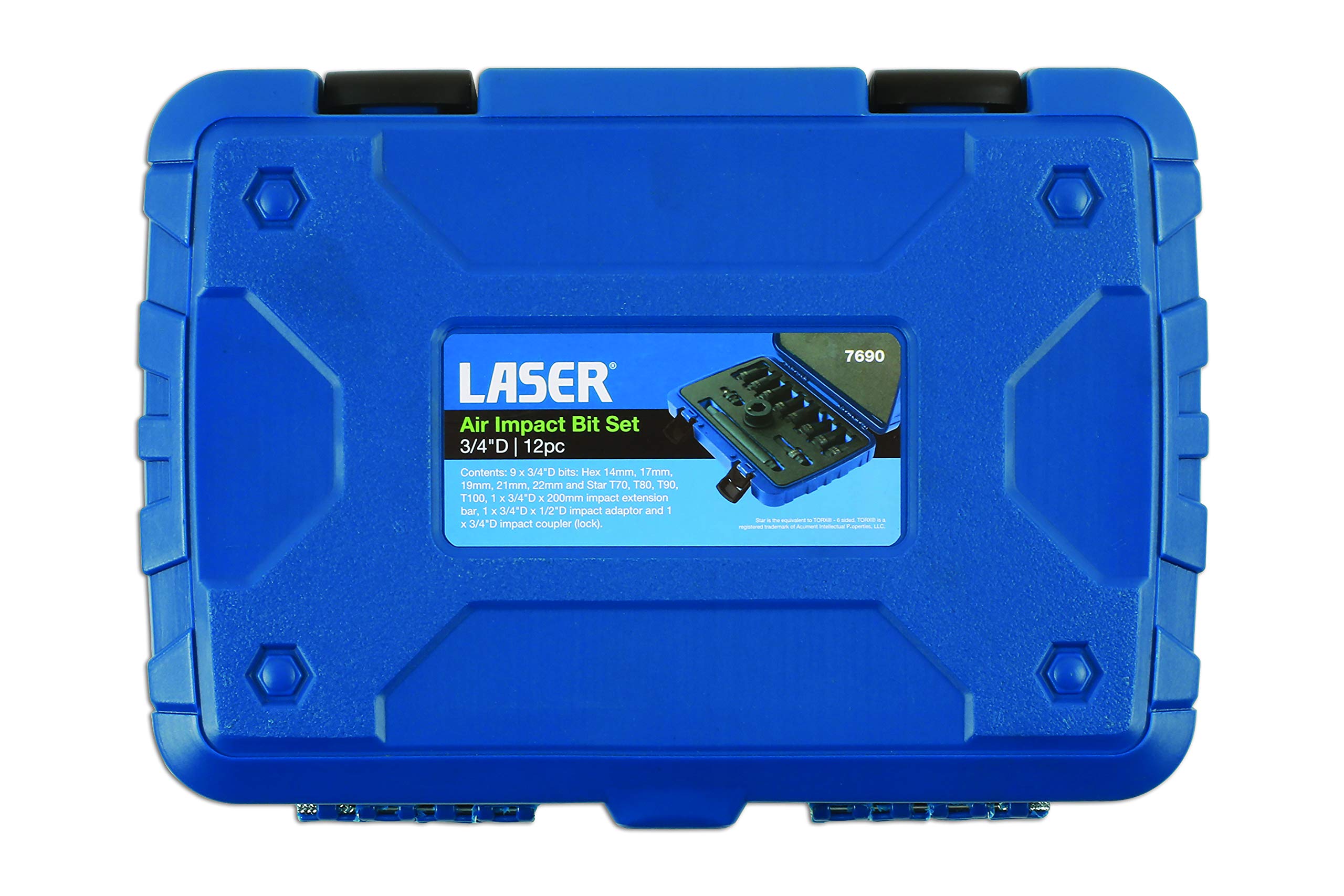 Narzędzia laserowe 7690 zestaw bitów udarowych 3/4" D12 szt.