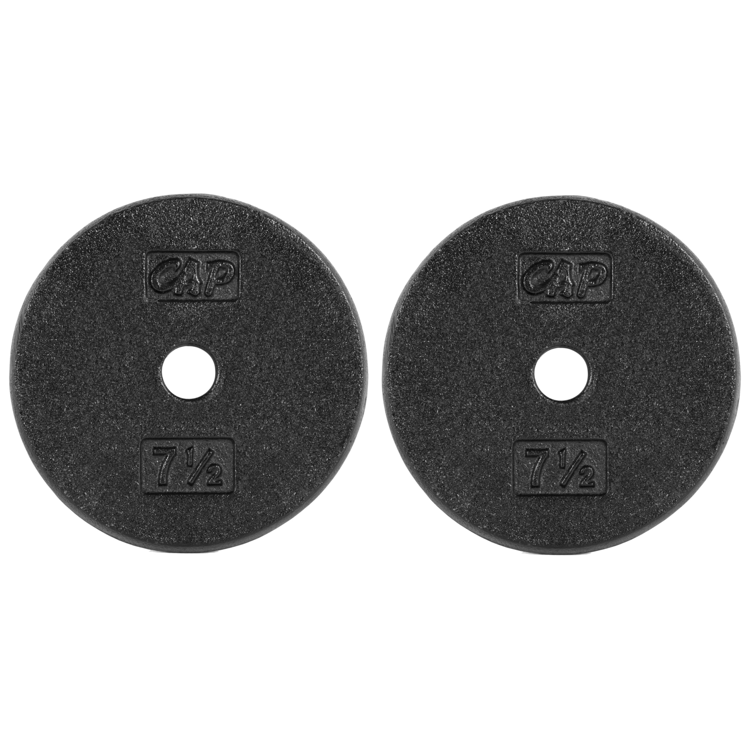 CAP Barbell Standard 1-Inch Cast Iron Weight Plates - Singles &amp; Sets | 1.25-50 lbs | Multiple Options