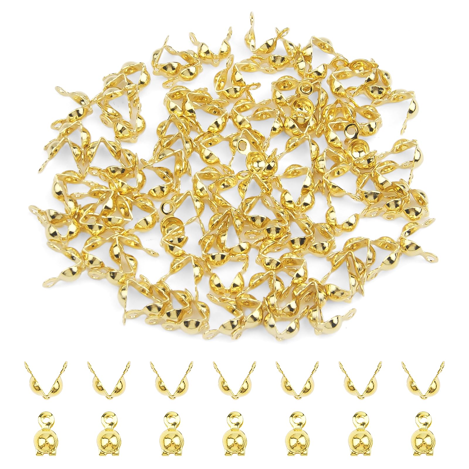 Lot De 100 Perles à écraser Métal 'La Fourmi Créative' Doré 3 Mm (sans Nickel