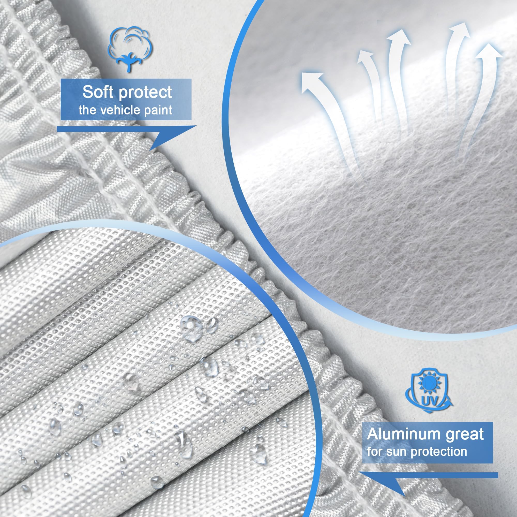 2025 Upgrade 10-Layer Car Cover Waterproof All Weather for Automobiles Outdoor Full Cover Snow Sun UV Protection Custom — view 2