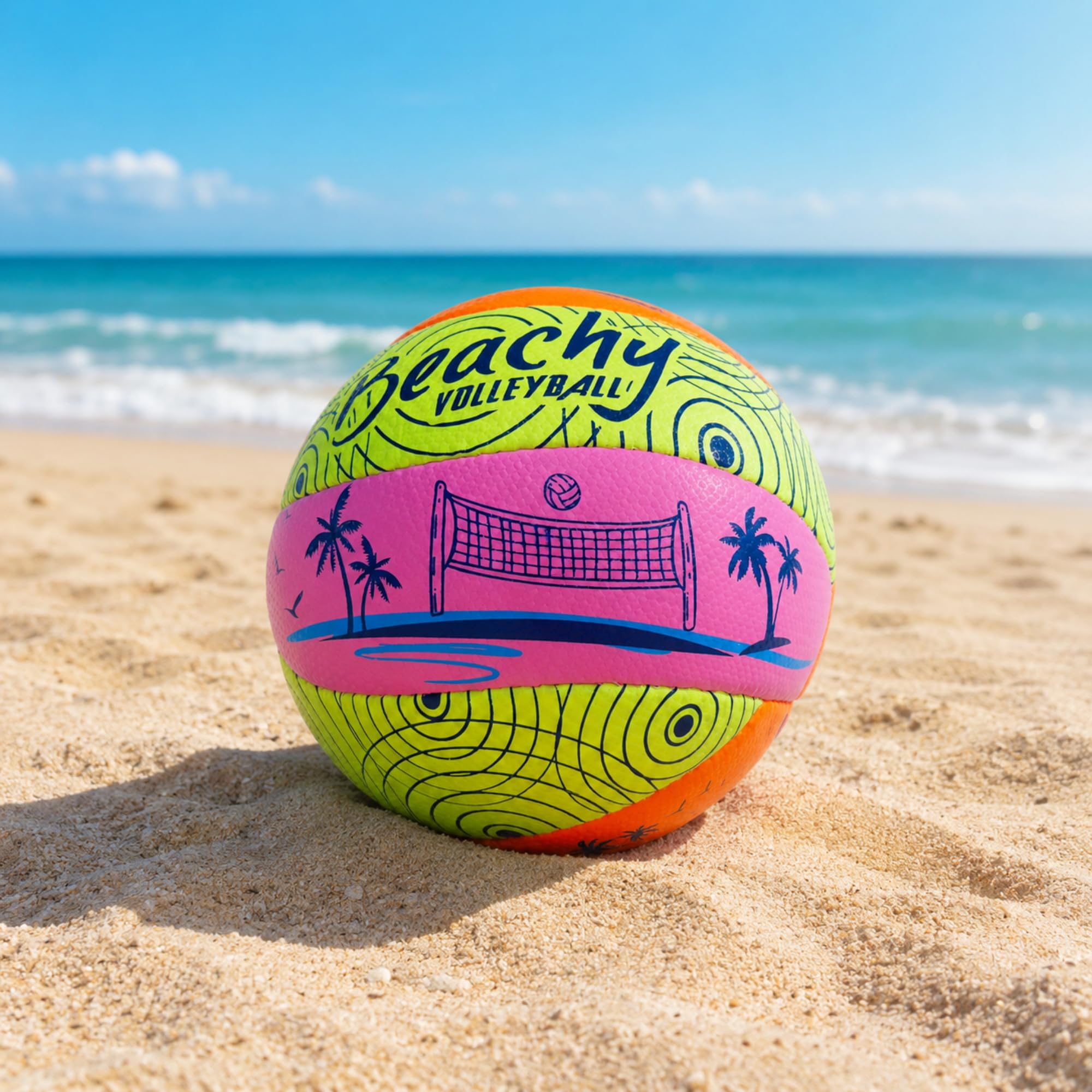 Safe Sport Gear Beachy Volleyball – weicher Griff, offizielle Größe, leichter Strand-Volleyball für drinnen und draußen, Spaß für Kinder und Erwachsene