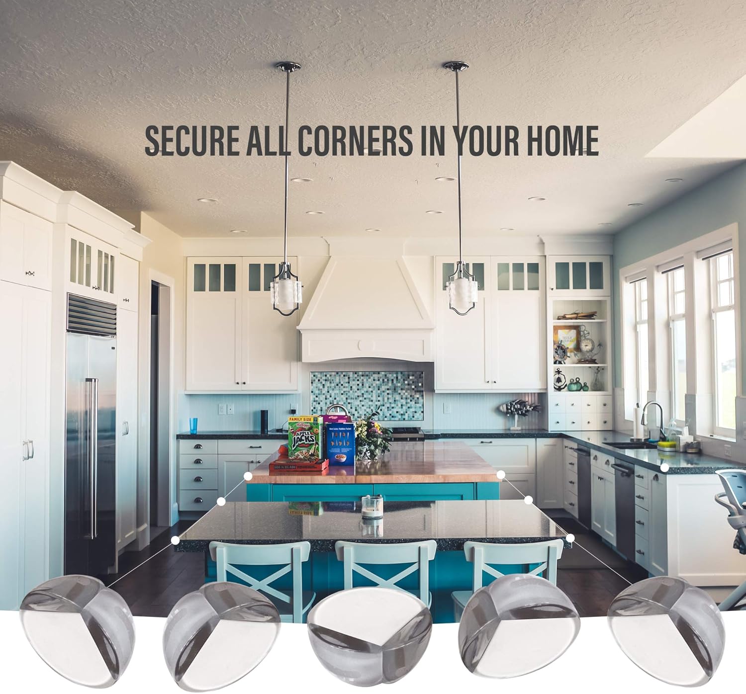 Corner Guards (24 Pack) Ultra Clear Table Corner Protector - Long Lasting Pre-Applied Adhesive - Furniture & Edge Bumpers, Child Safety - Jool Baby : Baby