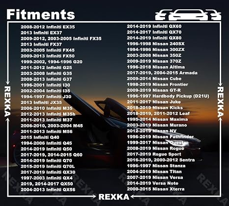 Rexka 51pcs Fender Liner Bumper Cover Splash Shield Push Type Retainer Clip Fastener Compatible with Nissan 01553-09321 Mitsubishi MR328954 - Multipurpose Auto Trim Panel Body Remover